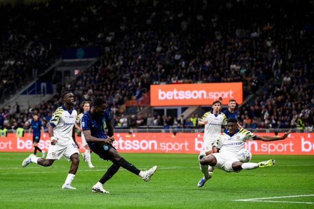 FC Internazionale v Parma Calcio - Serie A Marcus Thuram of FC Internazionale scores a goal during the Serie A football match between FC Internazionale and Parma Calcio. Milan Italy Copyright: xNicolòxCampox