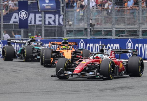 Formula One Miami Grand Prix - Race Scuderia Ferrari driver Charles Leclerc of Monaco (R) competes in the Formula 1 Miami Grand Prix at the Miami International Autodrome in Miami Gardens, Florida, USA, 03 May 2026. MIAMI GARDENS United States  Copyright: xCRISTOBALxHERRERA-ULASHKEVICHx