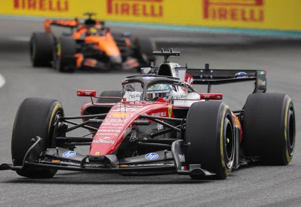 Formula One Miami Grand Prix - Race Scuderia Ferrari driver Charles Leclerc of Monaco competes in the Formula 1 Miami Grand Prix at the Miami International Autodrome in Miami Gardens, Florida, USA, 03 May 2026. MIAMI GARDENS United States  Copyright: xCRISTOBALxHERRERA-ULASHKEVICHx