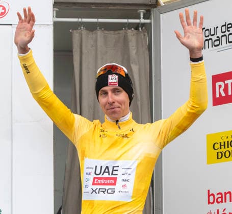 May 3, 2026, Leysin, Vaud, Switzerland: Leysin Switzerland, 05 03 2026: TADEJ POGACAR 1 (yellow jersey) of UAE Team Won the 5th stage of the Tour de Romandie 2026. Tour de Romandie 2026. The 5th and final stage of the Tour de Romandie between Lucens and Leysin and took place in City center in Leysin. Leysin Switzerland - ZUMAd206 20260503_zip_d206_009 Copyright: xEricxDubostx
