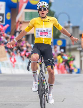 May 3, 2026, Leysin, Vaud, Switzerland: Leysin Switzerland, 05 03 2026: TADEJ POGACAR 1 of UAE Team Won the 5th stage of the Tour de Romandie 2026. Tour de Romandie 2026. The 5th and final stage of the Tour de Romandie between Lucens and Leysin and took place in City center in Leysin. Leysin Switzerland - ZUMAd206 20260503_zip_d206_020 Copyright: xEricxDubostx