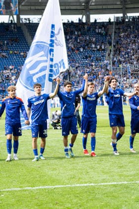 Germany Karlsruher SC vs SV Darmstadt 98, Matchday 32, 2 Bundesliga, Season 2025 26, BBBank Wildpark Karlsruhe Meiko Wäschenbach Meiko Waeschenbach, Karlsruher SC, 21 , Rafael Pinto Pedrosa, Karlsruher SC, 36 , Louey Ben Farhat, Karlsruher SC, 19 Dzenis Burnic, Karlsruher SC, 7 , Roko Simic, Karlsruher SC, 9 , Sebastian Jung, Karlsruher SC, 2 Karlsruhe BBBank Wildpark Baden Württemberg Germany Copyright: xBenedictxChristx