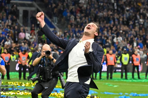 CALCIO - Serie A - Inter - FC Internazionale vs Parma Calcio MILANO, ITALY - MAY 03: Inter celebrate during the Serie A Enilive match between Fc Internazionale and Parma Calcio 1913 at Stadio Giuseppe Meazza on May 3, 2026 in Milano, Italy Milan Italy  Copyright: xIPAxSport ABACAx