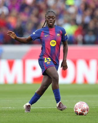 BARCELONA, SPAIN, MAY 3: Aicha (23 FC Barcelona, Barca during the UEFA Womens Champions League match between FC Barcelona and Bayern Munich at Spotify Camp Nou on May 3rd, 2026 in Barcelona, Spain (Photo by Alexander Canillas Sports Press Photo)  Copyright: xAlexanderxCanillas SPPx Sportspressphoto_SPR141649