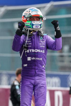 MIAMI GARDENS, FL - MAY 03: Kimi Antonelli (12) of Italy and Mercedes-AMG PETRONAS Formula One Team pumps his fists in the air after winning the Formula 1 Crypto.com Grand Prix on May 3, 2026, at Miami International Autodrome in Miami Gardens, Florida. (Photo by David Buono Icon Sportswire) AUTO: MAY 03 F1 Miami Grand Prix EDITORIAL USE ONLY Icon2605030201