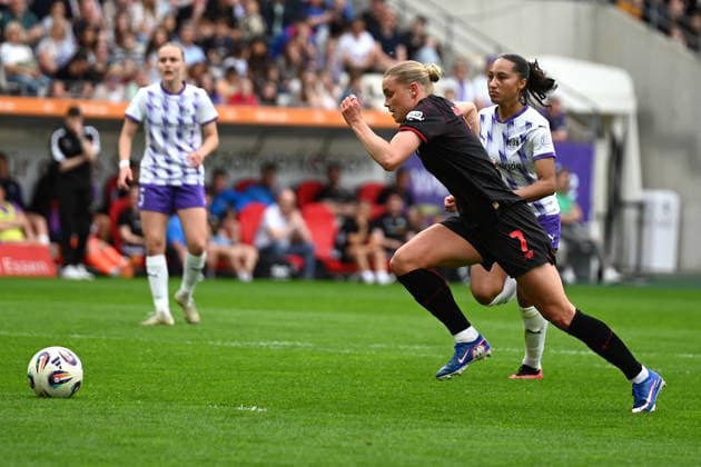 Cornelia Kramer Google Pixel Frauen Bundesliga SGS Essen Bayer Leverkusen 05 03 2026 Cornelia Kramer Bayer Leverkusen , Google Pixel Frauen Bundesliga, 24 Matchday, SGS Essen vs Bayer Leverkusen on 03 May 2026 at the stadium on Hafenstraße, Essen