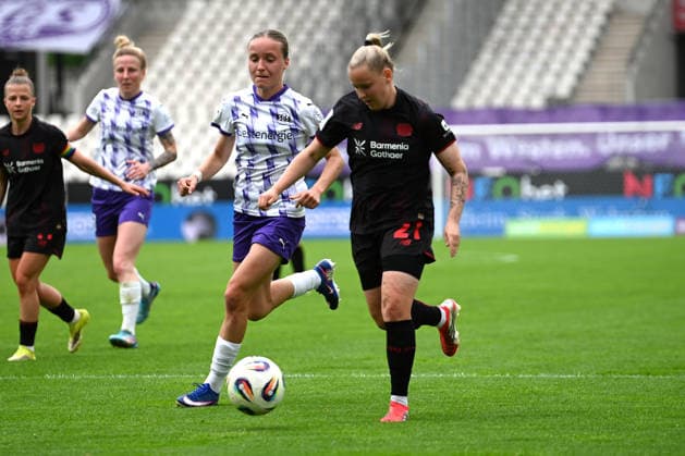 Vanessa Fudalla Google Pixel Frauen Bundesliga SGS Essen Bayer Leverkusen 05 03 2026 Vanessa Fudalla Bayer Leverkusen , Google Pixel Frauen Bundesliga, 24 Matchday, SGS Essen vs Bayer Leverkusen on 03 May 2026 at the stadium on Hafenstraße, Essen