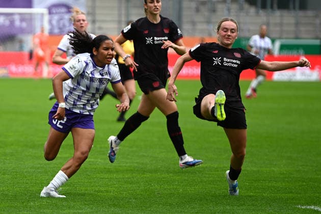 Ella Touon Google Pixel Frauen Bundesliga SGS Essen Bayer Leverkusen 05 03 2026 Ella Touon SGS Essen , Google Pixel Frauen Bundesliga, 24 Matchday, SGS Essen vs Bayer Leverkusen on May 03, 2026 at the stadium on Hafenstraße, Essen