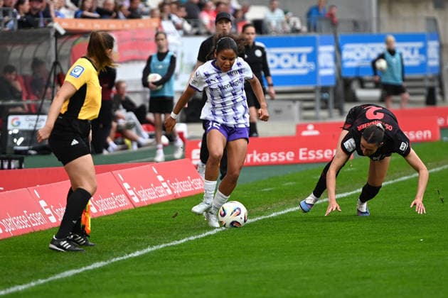 Ella Touon Google Pixel Frauen Bundesliga SGS Essen Bayer Leverkusen 05 03 2026 Ella Touon SGS Essen , Google Pixel Frauen Bundesliga, 24 Matchday, SGS Essen vs Bayer Leverkusen on May 03, 2026 at the stadium on Hafenstraße, Essen