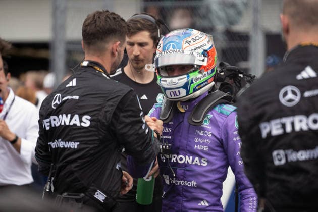 03 05 2026, xrarjax, Motorsport FIA Formula 1, Grand Prix of Miami 2026 v l Andrea Kimi Antonelli Mercedes AMG Petronas starting number 12 FIA REGULATIONS PROHIBIT ANY USE OF PHOTOGRAPHS as IMAGE SEQUENCES and or QUASI VIDEO Miami