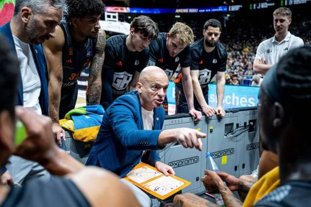 Basketball Berlin 03 05 2026 Season 2025 2026 EasyCredit BBL 1 Bundesliga Men, Men Alba Berlin NINERS Chemnitz Rodrigo Pastore Chemnitz, Coach