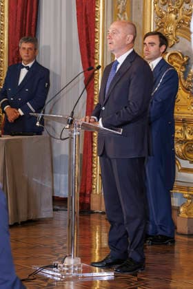 Sergio Mattarella met with the national tennis teams in Rome, Italy - 04 May 2026 President of the Italian Tennis and Padel Federation Angelo Binaghi attends the meeting between the President of the Italian Republic and the Italian women s and men s national tennis teams in Rome Rome Italy Copyright: xEmanuelaxVertollix xSOPAxImagesx EVertolli_Quirinale_20260504(23)