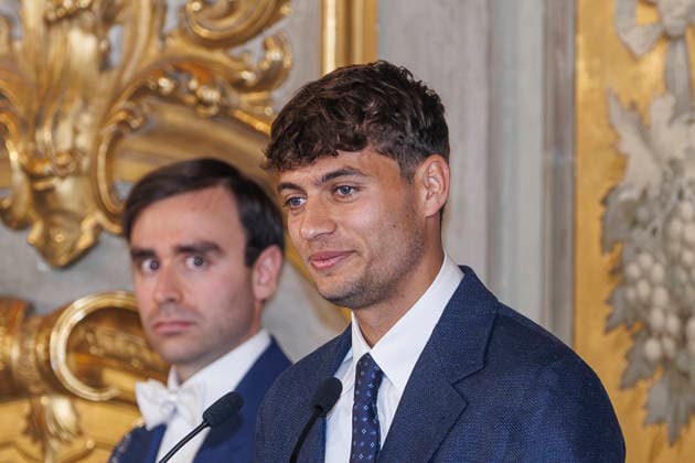 Sergio Mattarella met with the national tennis teams in Rome, Italy - 04 May 2026 Flavio Cobolli attends the meeting between the President of the Italian Republic and the Italian women s and men s national tennis teams in Rome. Rome Italy Copyright: xEmanuelaxVertollix xSOPAxImagesx EVertolli_Quirinale_20260504(36)