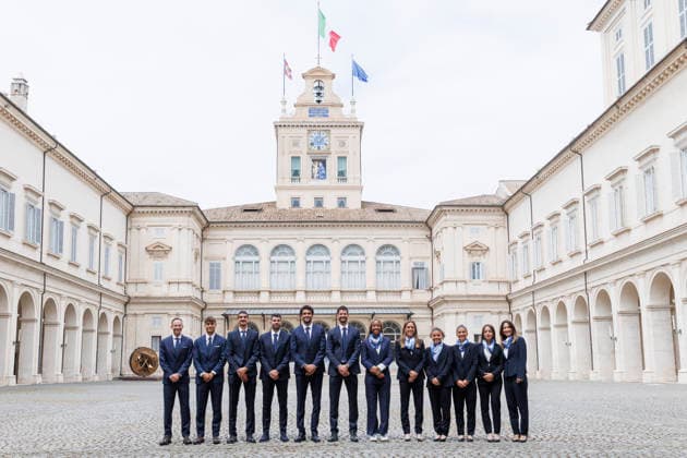 Sergio Mattarella met with the national tennis teams in Rome, Italy - 04 May 2026 Italian women s and men s national tennis teams attend the meeting between the President of the Italian Republic and the Italian women s and men s national tennis teams in Rome Rome Italy Copyright: xEmanuelaxVertollix xSOPAxImagesx EVertolli_Quirinale_20260504(57)