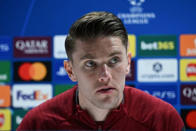 Arsenal press conference, PK, Pressekonferenz ahead of UCL semi-final second-leg match against A. Madrid LONDON, UNITED KINGDOM - MAY 04: Arsenal player Viktor Gyokeres attends a press conference held at the Sobha Realty Training Centre ahead of UEFA Champions League semi-final second-leg match against Atletico Madrid on May 4, 2026, in London, United Kingdom. Rasid Necati Aslim Anadolu London United Kingdom. Editorial use only. Please get in touch for any other usage.  Copyright: x2026xAnadoluxRasidxNecatixAslimx