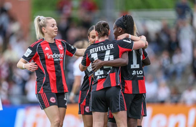 GER, Frankfurt, Eintracht Frankfurt vs FC Nürnberg, Google Pixel Bundesliga, Football, DFB, Season 2025 2026, Stadion am Brentanobad, 24 Matchday in picture Nicole Anyomi Eintracht Frankfurt Women 19 scores the 1 0, Goal, Cheers and joy, Emotions DFB DFL REGULATIONS PROHIBIT ANY USE OF PHOTOGRAPHS AS IMAGE SEQUENCES AND OR QUASI VIDEO, 04 05 2026 Copyright: HMBxMedia HendrikxHamelau