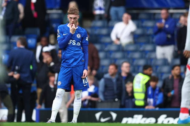 London, England, 4th May 2026. Cole Palmer of Chelsea looks dejected after the Chelsea vs Nottingham Forest Premier League match at Stamford Bridge, London. Picture credit should read: Paul Terry Sportimage EDITORIAL USE ONLY. No use with unauthorised audio, video, data, fixture lists, club league logos or live services. Online in-match use limited to 120 images, no video emulation. No use in betting, games or single club league player publications. SPI_060_PT_Chelsea_Notts_Forest SPI-4780-0060