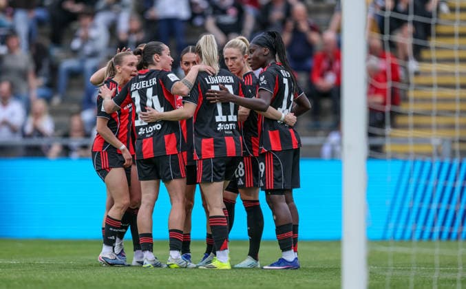 GER, Frankfurt, Eintracht Frankfurt vs FC Nürnberg, Google Pixel Bundesliga, Football, DFB, Season 2025 2026, Stadion am Brentanobad, 24 Matchday in picture Nicole Anyomi Eintracht Frankfurt Women 19 , Goal to 2 0, Goal, Cheering and joy, Emotions DFB DFL REGULATIONS PROHIBIT ANY USE OF PHOTOGRAPHS AS IMAGE SEQUENCES AND OR QUASI VIDEO, 04 05 2026 Copyright: HMBxMedia HendrikxHamelau
