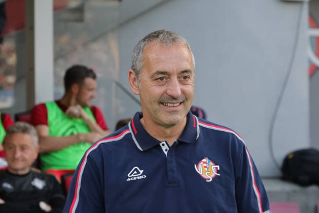 Cremonese s head coach Davide Nicola during the Serie A soccer match between Cremonese and Lazio at the Giovanni Zini Stadium in Cremona Italy - Sunday, 4 may 2026. - Soccer .  Copyright: xAlbertoxMariani LaPressex