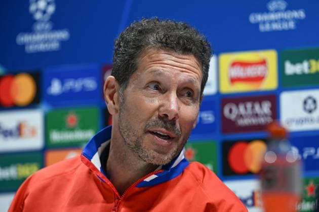 Ahead of Arsenal v Atletico Madrid - UEFA Champions League LONDON, UNITED KINGDOM - MAY 4: Head coach of Atletico Madrid Diego Simeone attends a press conference, PK, Pressekonferenz ahead of the UEFA Champions League semi-final match against Arsenal at Emirates Stadium in London, United Kingdom on May 4, 2026. Rasid Necati Aslim Anadolu London United Kingdom. Editorial use only. Please get in touch for any other usage.  Copyright: x2026xAnadoluxRasidxNecatixAslimx