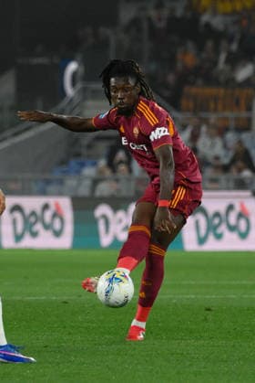 Romaâ??s Manu Koneâ?? during the Italian Football Championship League A Enilive 2025 2026 match between AS Roma vs ACF Fiorentina at the Olimpic Stadium in Rome on 05 May 2026.  Copyright: xFabrizioxCorradetti IPAxSportx xipa-agency.netx xx IPA_74438285 IPA_Agency_IPA74438285