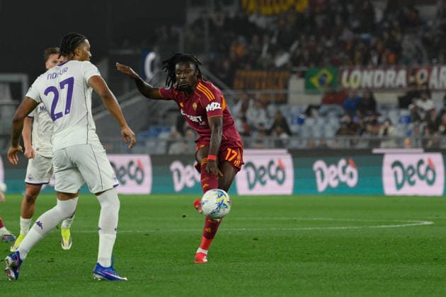 Romaâ??s Manu Koneâ?? during the Italian Football Championship League A Enilive 2025 2026 match between AS Roma vs ACF Fiorentina at the Olimpic Stadium in Rome on 05 May 2026.  Copyright: xFabrizioxCorradetti IPAxSportx xipa-agency.netx xx IPA_74438287 IPA_Agency_IPA74438287