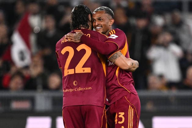 Dc Roma 04 05 2026 - campionato di calcio serie A Roma-Fiorentina foto Domenico Cippitelli Image nella foto: esultanza gol Wesley 