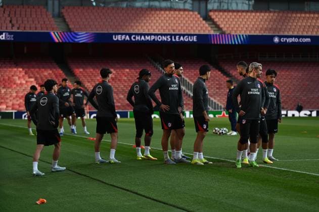 Ahead of Arsenal v Atletico Madrid - UEFA Champions League LONDON, UNITED KINGDOM - MAY 4: Players of Atletico Madrid attend training session ahead of the UEFA Champions League semi-final rematch against Arsenal at Emirates Stadium in London, United Kingdom on May 4, 2026. Rasid Necati Aslim Anadolu London United Kingdom. Editorial use only. Please get in touch for any other usage.  Copyright: x2026xAnadoluxRasidxNecatixAslimx