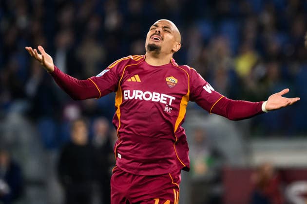 Donyell Malen of AS Roma reacts during the Serie A 2025 2026 football match between AS Roma and ACF Fiorentina at Stadio Olimpico in Rome (Italy), May 4, 2026. AndreaxStaccioli