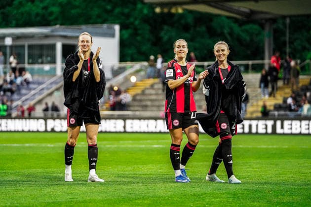Germany Soccer Google Pixel Women Bundesliga 2025 2026 , 24 Matchday Eintracht Frankfurt Women vs 1 FC Nuremberg Women Stadium Am Brentanobad Frankfurt after the match, facial expressions, gestures, gestures Copyright: xBennetxLongx