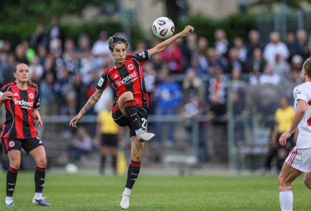 GER, Frankfurt, Eintracht Frankfurt vs FC Nürnberg, Google Pixel Bundesliga, Football, DFB, Season 2025 2026, Stadion am Brentanobad, 24 Matchday in picture Sara Doorsoun Eintracht Frankfurt Women 23 DFB DFL REGULATIONS PROHIBIT ANY USE OF PHOTOGRAPHS AS IMAGE SEQUENCES AND OR QUASI VIDEO, 04 05 2026 Copyright: HMBxMedia HendrikxHamelau