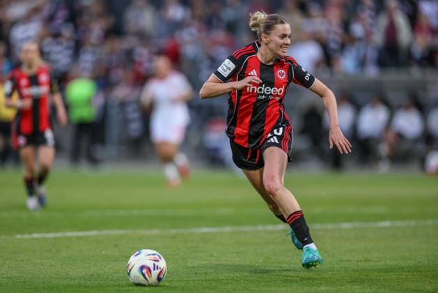 GER, Frankfurt, Eintracht Frankfurt vs FC Nürnberg, Google Pixel Bundesliga, Football, DFB, Season 2025 2026, Stadion am Brentanobad, 24 Matchday in picture Laura Freigang Eintracht Frankfurt Women 10 DFB DFL REGULATIONS PROHIBIT ANY USE OF PHOTOGRAPHS AS IMAGE SEQUENCES AND OR QUASI VIDEO, 04 05 2026 Copyright: HMBxMedia HendrikxHamelau