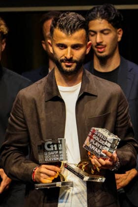 Football Switzerland SAFP Golden 11 Award Kultur Kongresshaus Aarau, 04 05 2026 Aarau, Switzerland Valon Fazliu, FC Aarau Aarau Kultur Kongresshaus Aarau Aargau Switzerland Copyright: xAmiirxAmedjouax