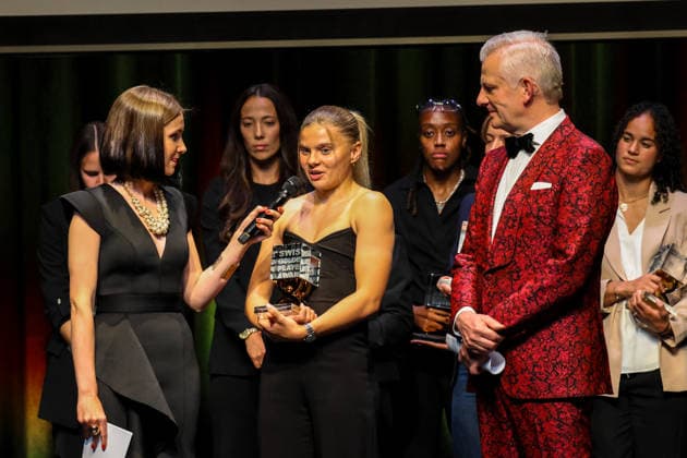 Football Switzerland SAFP Golden 11 Award Kultur Kongresshaus Aarau, 04 05 2026 Aarau, Switzerland Anna Maria Therese Simonsson, Servette FC Chenois Feminin Aarau Kultur Kongresshaus Aarau Aargau Switzerland Copyright: xAmiirxAmedjouax