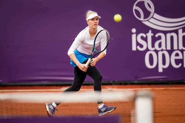 WTA125 Istanbul Open - Day Three Aliona Falei of Belarus competes in the round of 32 match against Donna Vekic of Croatia during the Istanbul Open at the Turkish Tennis Federation Training Center in Istanbul, Turkey, on May 4, 2026. Istanbul Istanbul Turkey  Copyright: xYagizxGurtugx originalFilename:gurtug-wta125is260504_npe8F.jpg