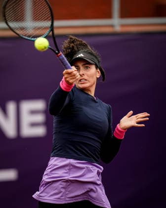 WTA125 Istanbul Open - Day Three Ayla Aksu of Turkey competes in the round of 32 match against Elizara Yaneva of Bulgaria during the Istanbul Open at the Turkish Tennis Federation Training Center in Istanbul, Turkey, on May 4, 2026. Istanbul Istanbul Turkey  Copyright: xYagizxGurtugx originalFilename:gurtug-wta125is260504_np9kE.jpg