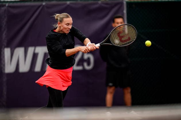 WTA125 Istanbul Open - Day Three Anouk Koevermans of the Netherlands competes in the round of 32 match against Guiomar Maristany Zuleta De Reales of Spain during the Istanbul Open at the Turkish Tennis Federation Training Center in Istanbul, Turkey, on May 4, 2026. Istanbul Istanbul Turkey  Copyright: xYagizxGurtugx originalFilename:gurtug-wta125is260504_np2PF.jpg