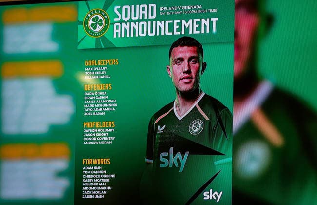 Republic of Ireland Squad Announcement, FAI HQ, Abbotstown, Dublin 5 5 2026 A view of the Squad A view of the Squad 5 5 2026  Copyright: x INPHO RyanxByrnex RB2_8702