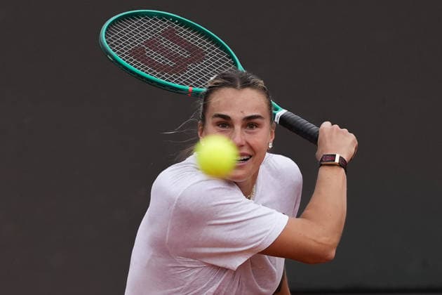 Aryna Sabalenka of Belarus during a training session at the Internazionali BNL d Italia 2026 tennis tournament at Foro Italico in Rome, Italy on May, 5, 2026. AntoniettaxBaldassarre
