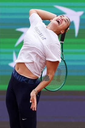 Aryna Sabalenka of Belarus during a training session at the Internazionali BNL d Italia 2026 tennis tournament at Foro Italico in Rome, Italy on May, 5, 2026. AntoniettaxBaldassarre