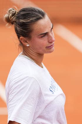 Aryna Sabalenka of Belarus during a training session at the Internazionali BNL d Italia 2026 tennis tournament at Foro Italico in Rome, Italy on May, 5, 2026. AntoniettaxBaldassarre