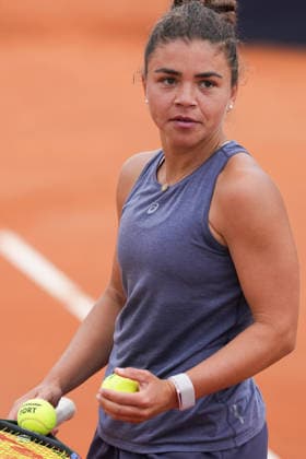 Jasmine Paolini of Italy during a training session at the Internazionali BNL d Italia 2026 tennis tournament at Foro Italico in Rome, Italy on May, 5, 2026. AntoniettaxBaldassarre
