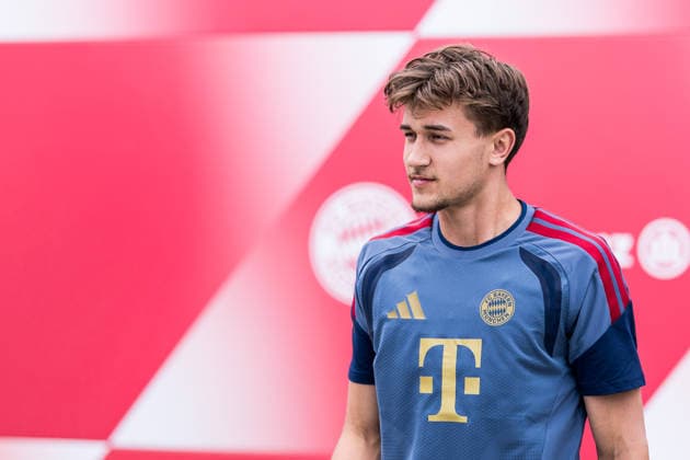 MUNICH, GERMANY - MAY 5: Tom Bischof (FC Bayern Muenchen, 20) during the training session before the match between FC Bayern Muenchen vs Paris Saint-Germain at Trainingsgelaende an der Saebenerstr. on matchday -1 of the UEFA Champions League Semi Final on May 5, 2026 in Munich, Germany. Bavaria Germany Copyright: xSteffiexWunderlx