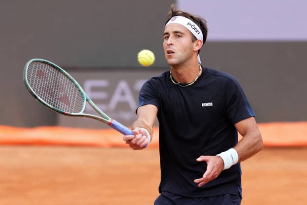 Tomas Martin Etcheverry of Argentina during a training session at the Internazionali BNL d Italia 2026 tennis tournament at Foro Italico in Rome, Italy on May, 5, 2026. AntoniettaxBaldassarre