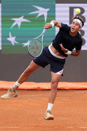 Tomas Martin Etcheverry of Argentina during a training session at the Internazionali BNL d Italia 2026 tennis tournament at Foro Italico in Rome, Italy on May, 5, 2026. AntoniettaxBaldassarre