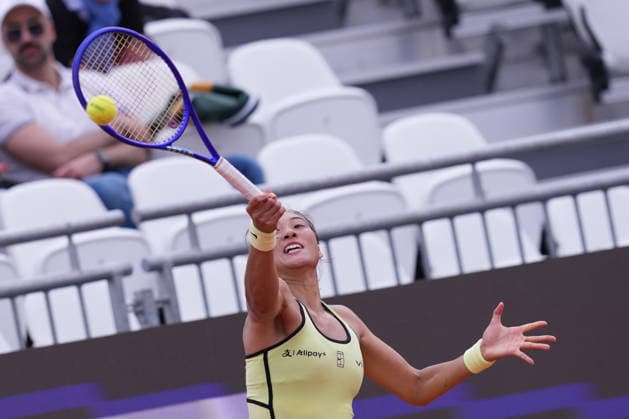 Qinwen Zheng (CHN) during the match between Anna Bondar (HUN) and Qinwen Zheng (CHN) at the Italian Open in Rome, Tuesday, May 5, 2026. (Alfredo Falcone LaPresse)  Copyright: xAlfredoxFalcone LaPressex