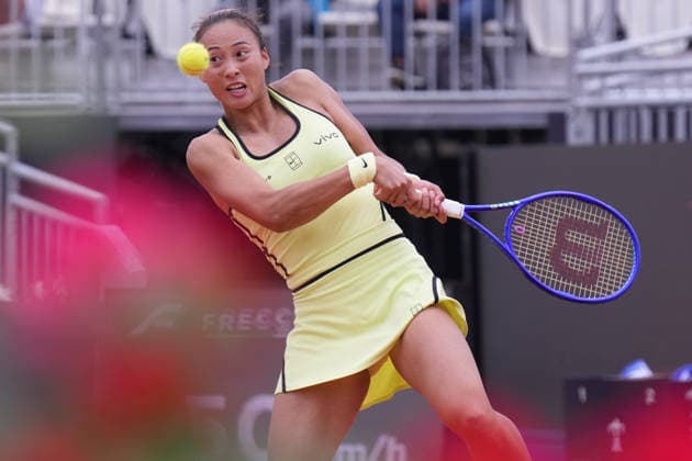 Qinwen Zheng (CHN) during the match between Anna Bondar (HUN) and Qinwen Zheng (CHN) at the Italian Open in Rome, Tuesday, May 5, 2026. (Alfredo Falcone LaPresse)  Copyright: xAlfredoxFalcone LaPressex