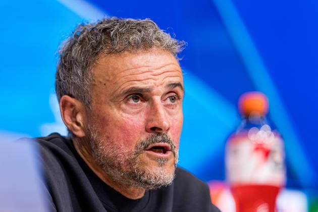 MUNICH, GERMANY - MAY 5: Luis Enrique (Head Coach Paris Saint-Germain) during the press conference, PK, Pressekonferenz of Paris Saint-Germain before the match between FC Bayern Muenchen vs Paris Saint-Germain at Allianz Arena on matchday -1 of the UEFA Champions League Semi Final on May 5, 2026 in Munich, Germany. Bavaria Germany Copyright: xSteffiexWunderlx