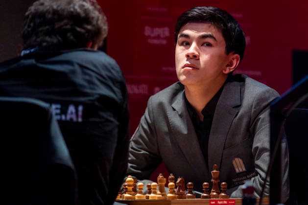Grand Chess Tour Super Rapid & Blitz Poland 2026 Javokhir Sindarov during the first day of the Grand Chess Tour Super Rapid & Blitz Poland 2026 chess tournament in Warsaw,Poland in Warsaw,Poland on May 5, 2026 NO SALES POLAND Warsaw Poland  Copyright: xAndrzejxIwanczukx originalFilename:iwanczuk-grandche260505_np6cI.jpg
