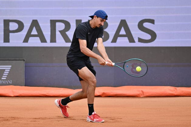 Lorenzo Sonego in action during a training session ahead of the Internazionali BNL d Italia Day One at Foro Italico on May 5, 2026 in Rome, Italy.  Copyright: xDomenicoxCippitelli IPAxSportx xipa-agency.netx xx IPA_74457648 IPA_Agency_IPA74457648